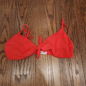 Mara Hoffman Carla Red Bikini Top